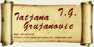 Tatjana Grujanović vizit kartica